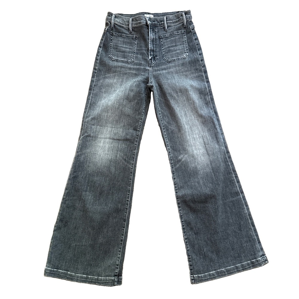 MOTHER The Hustler Roller Patch Pocket Skimp Women 29 Save Your Soul Jeans Gray